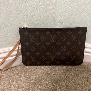 Louis Vuitton Brown and Tan Monogram Pouch